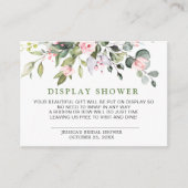 Elegant Eucalyptus Gift Bridal DISPLAY SHOWER Informatiekaartje (Voorkant)