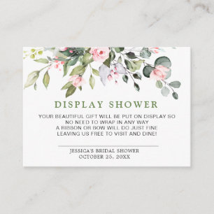 Elegant Eucalyptus Gift Bridal DISPLAY SHOWER Informatiekaartje