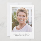 Elegant Eucalyptus Gold Cross Foto Memorial Bedankkaart (Achterkant)