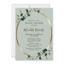 Elegant Eucalyptus Gold Foil Sage Vrijgezellenfees