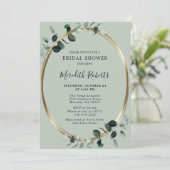 Elegant Eucalyptus Gold Foil Sage Vrijgezellenfees Kaart (Staand voorkant)