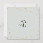 Elegant Eucalyptus Gold Greenery Vrijgezellenfeest Kaart (Achterkant)