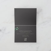 Elegant Eucalyptus Gold Lijst Business Logo Feestdagen Kaart (Binnen)