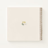 Elegant Eucalyptus Gold Script Foto Guest book Notitieboek (Achterkant)