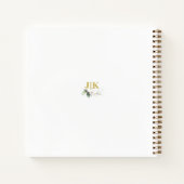 Elegant Eucalyptus Gold Script Foto Guest book Notitieboek (Achterkant)