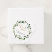 Elegant Eucalyptus Goud Groen Bruiloft Dank u Bedankjes Labels (In situ)