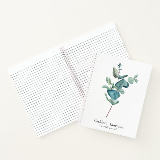 Elegant Eucalyptus Gratitude Journal Notitieboek (Binnen)
