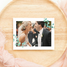 Elegant Eucalyptus Green Peach Floral net getrouwd