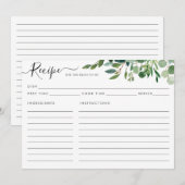 Elegant Eucalyptus Green Vrijgezellenfeest Recipe  (Voorkant / Achterkant)