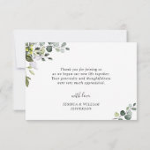 Elegant Eucalyptus Greenery 3 FOTO Bedankkaart (Achterkant)