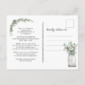 Elegant Eucalyptus Greenery Afstuderen Invitation Briefkaart (Achterkant)