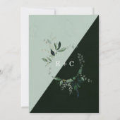 Elegant Eucalyptus Greenery Airy Rustic Wedding Kaart (Achterkant)