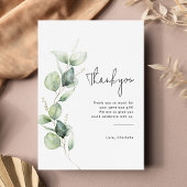 Elegant Eucalyptus Greenery Baby shower Bedankkaart