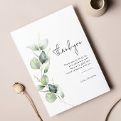 Elegant Eucalyptus Greenery Baby shower Bedankkaart