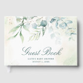 Elegant Eucalyptus Greenery Baby shower Gastenboek (Voorkant)