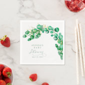 Elegant Eucalyptus Greenery Baby shower Servet (Insitu)