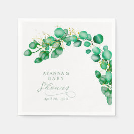 Elegant Eucalyptus Greenery Baby shower Servet