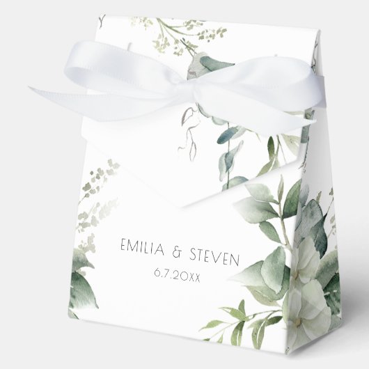Elegant Eucalyptus Greenery Bedankdoosjes (Voorkant)