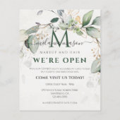 Elegant Eucalyptus Greenery Botanical Flyer (Achterkant)