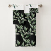 Elegant Eucalyptus Greenery Botanical Towel Set Bad Handdoek (Insitu)