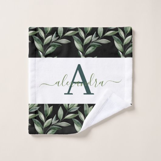 Elegant Eucalyptus Greenery Botanical Towel Set Bad Handdoek (Wasdoekje)