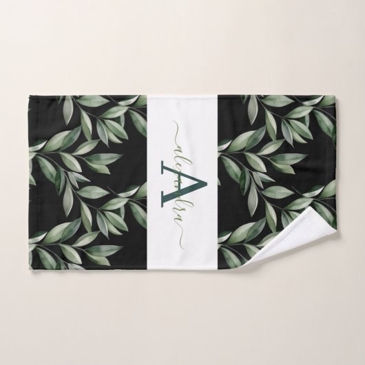 Elegant Eucalyptus Greenery Botanical Towel Set Bad Handdoek (Handdoek)