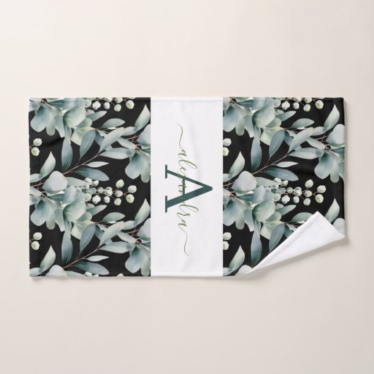 Elegant Eucalyptus Greenery Botanical Towel Set Bad Handdoek (Handdoek)