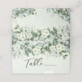 Elegant Eucalyptus Greenery Botanical Wedding Plaatskaartje (Buitenkant ongevouwen)