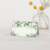 Elegant Eucalyptus Greenery Botanical Wedding Plaatskaartje (Achterkant)