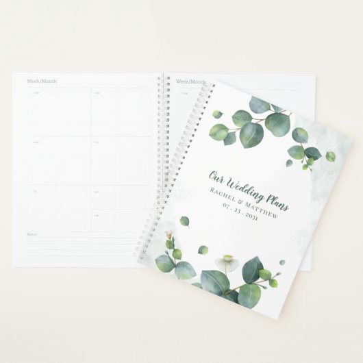 Elegant Eucalyptus Greenery Botanical Wedding Plan Planner (Display)