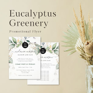 Elegant Eucalyptus Greenery botanische promotie Flyer