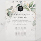 Elegant Eucalyptus Greenery botanische promotie Flyer (Achterkant)