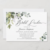 Elegant Eucalyptus Greenery Bridal Luncheon Kaart (Voorkant)