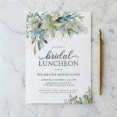 Elegant Eucalyptus Greenery Bridal Luncheon Kaart