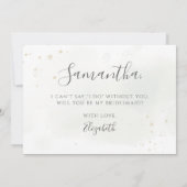 Elegant Eucalyptus Greenery Bridesmaid Voorstel Kaart (Achterkant)