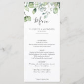 Elegant eucalyptus greenery bruiloft bedankt menu (Voorkant)