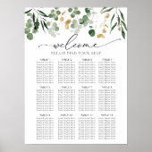 Elegant eucalyptus greenery bruiloft poster (Voorkant)