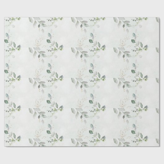 Elegant Eucalyptus Greenery Cadeaupapier (Vlak)