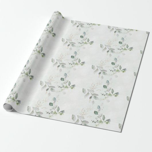 Elegant Eucalyptus Greenery Cadeaupapier (Uitgerold)