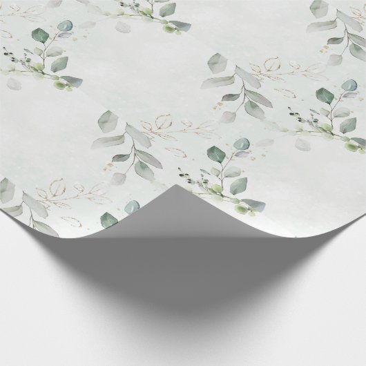 Elegant Eucalyptus Greenery Cadeaupapier (Hoek)