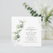 Elegant Eucalyptus Greenery Chic Vrijgezellenfeest Kaart (Staand voorkant)