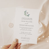 Elegant Eucalyptus Greenery Christian Wedding Kaart