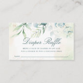 Elegant Eucalyptus Greenery Diaper Raffle Informatiekaartje (Voorkant)