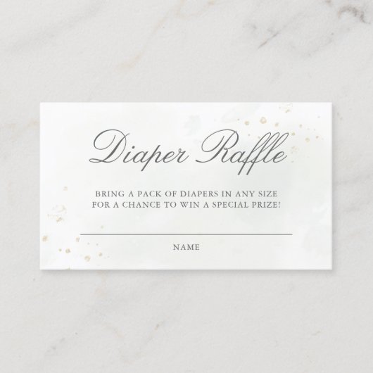 Elegant Eucalyptus Greenery Diaper Raffle Informatiekaartje (Voorkant)