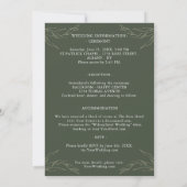 Elegant Eucalyptus Greenery Double-Sided Wedding Kaart (Achterkant)
