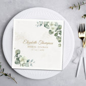 Elegant Eucalyptus Greenery Elegant Bridal Shower Servet