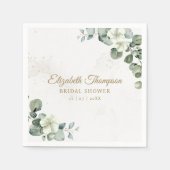 Elegant Eucalyptus Greenery Elegant Bridal Shower Servet (Voorkant)