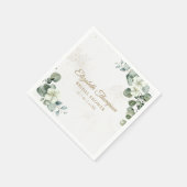 Elegant Eucalyptus Greenery Elegant Bridal Shower Servet (Hoek)