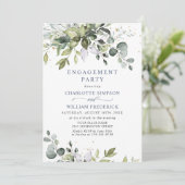 Elegant Eucalyptus Greenery ENGAGTY Kaart (Staand voorkant)