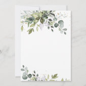 Elegant Eucalyptus Greenery ENGAGTY Kaart (Achterkant)